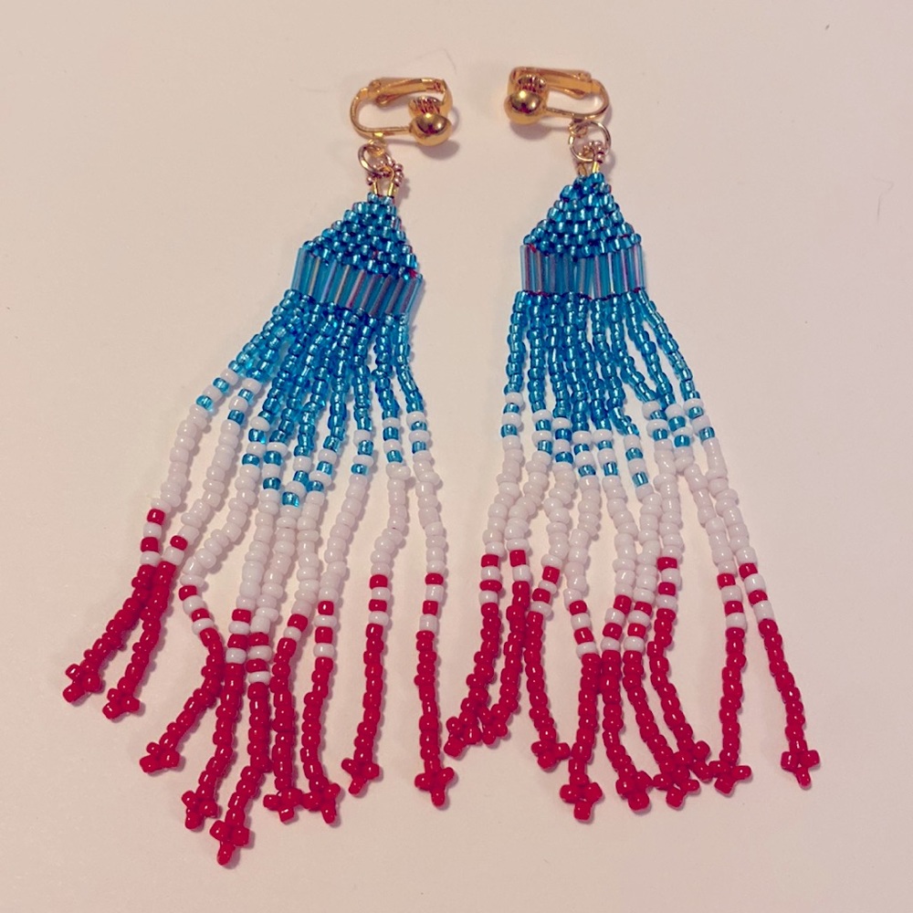 Earrings , Hand Beaded